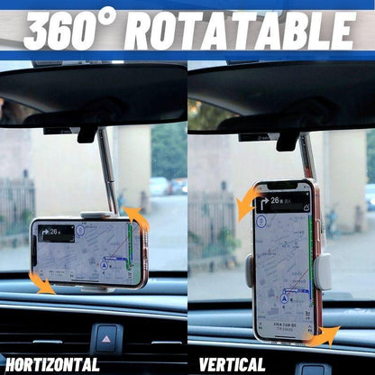 360° Rearview Mirror Phone Holder