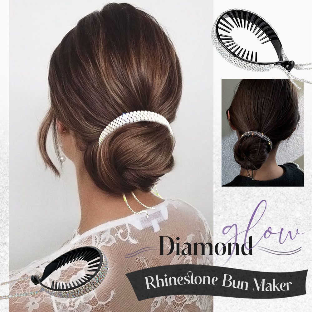 DiamondGlow Rhinestone Bun Maker